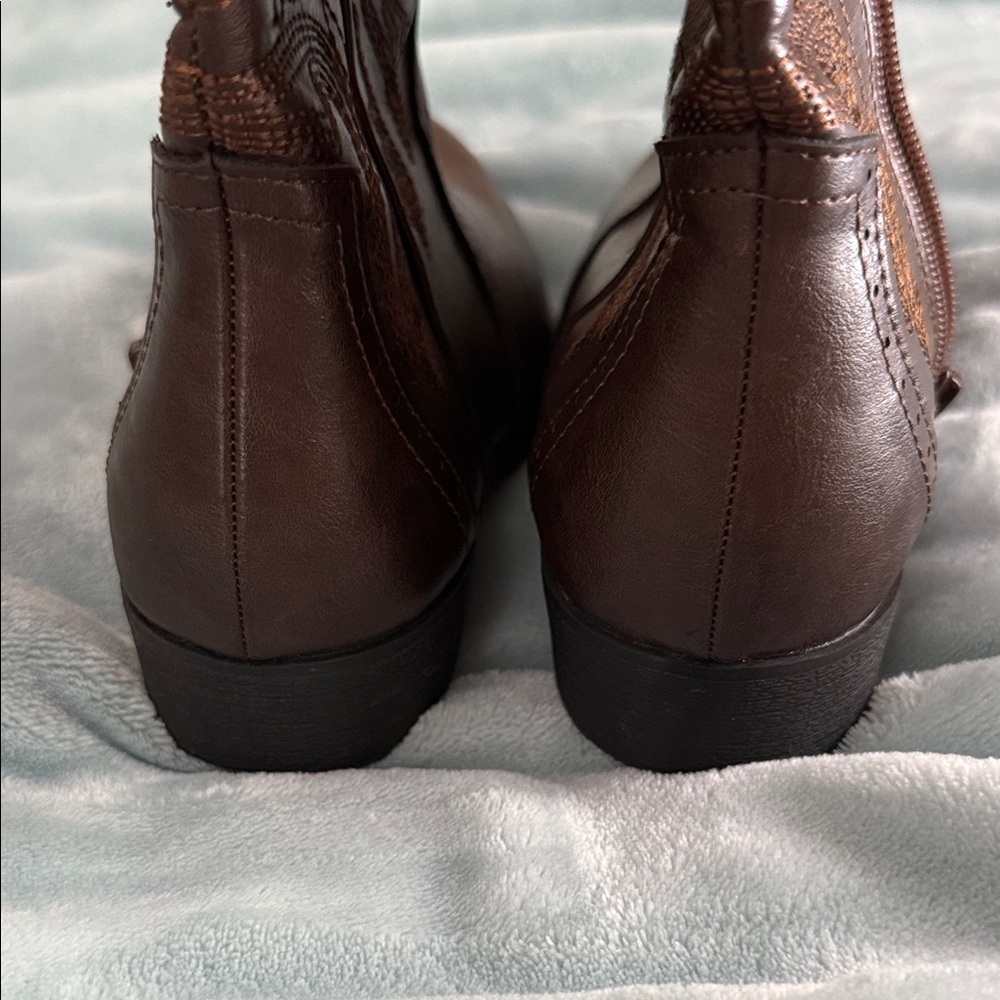 Dream Pairs Brown Kids Cowboy Boots - Picture 10 of 11